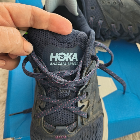Hoka Women's Anacapa Breeze Sneakers in Blue and Pink - Picture 10 of 11
